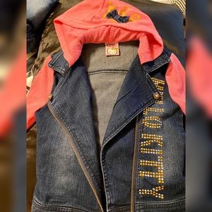 Hello kitty girls jean jacket princess collection